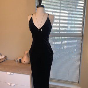 Velvet Jumpsuit With Pockets